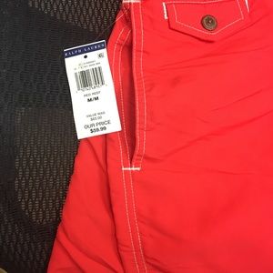 BNWT Mens Ralph Lauren Red swim shorts
